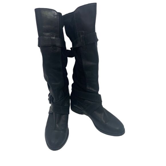 Cole Haan Whitley Black Suede Leather Boots Size 6.5 - Picture 1 of 7